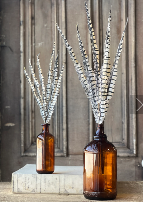 Decorative Feather Bunch – Black & White (Set of 6)