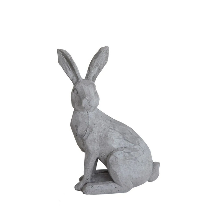 Whimsical Cement Bunny – 8" Tall